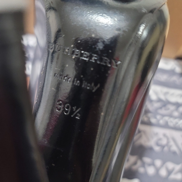 Burberry Prorsum Black Patent Leather Shoes Boots Booties Heels Size 39.5 US 8.5 - Picture 12 of 12